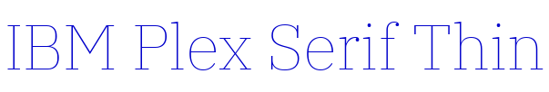 IBM Plex Serif Thin fuente
